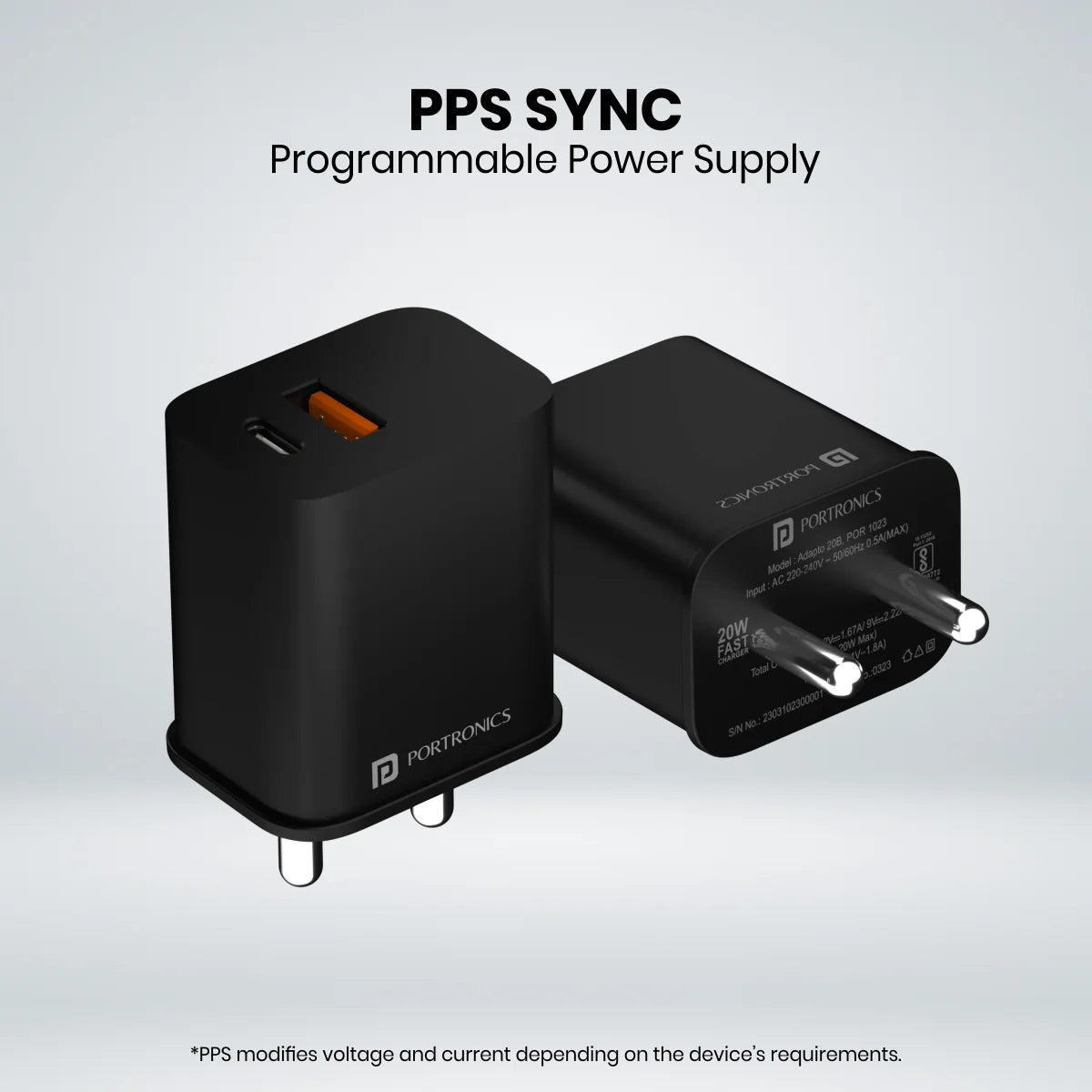 Adapto 20B 20W Dual Port Charger