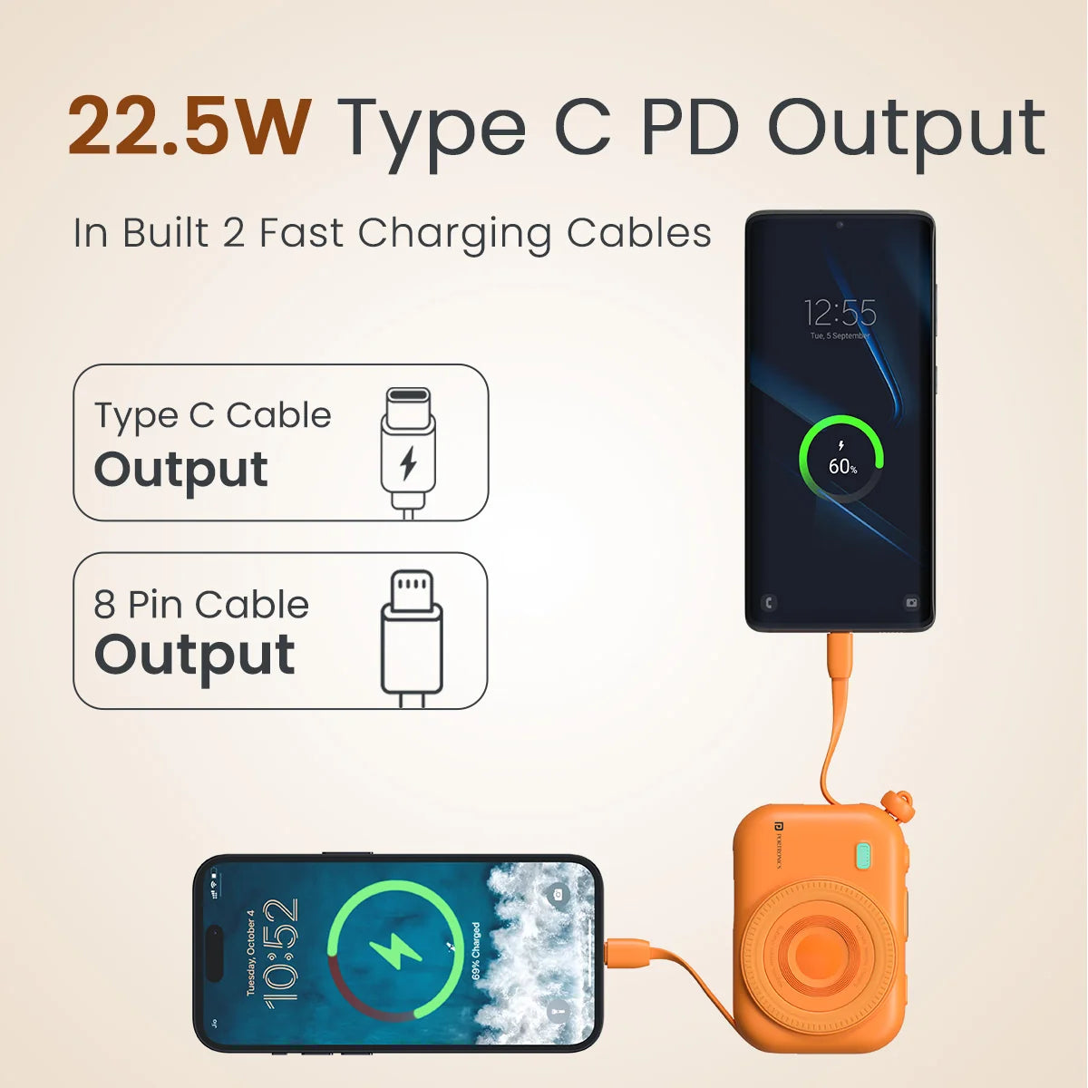 Power Shutter 10000mAh Wireless Powerbank