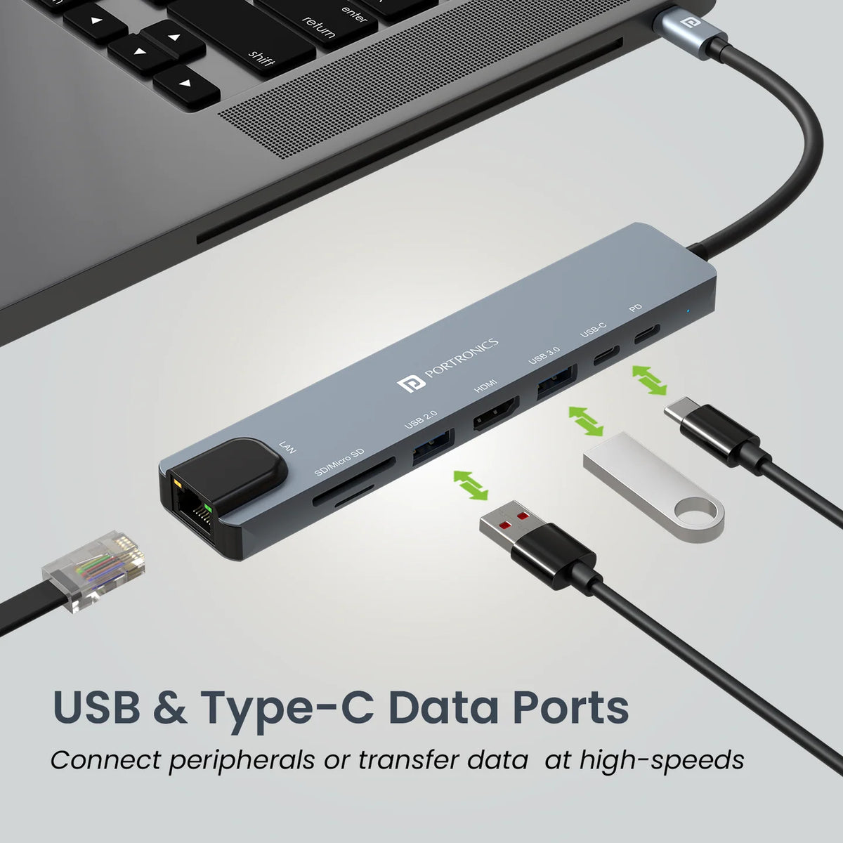 Mport 8 8-in-1 USB-C Hub