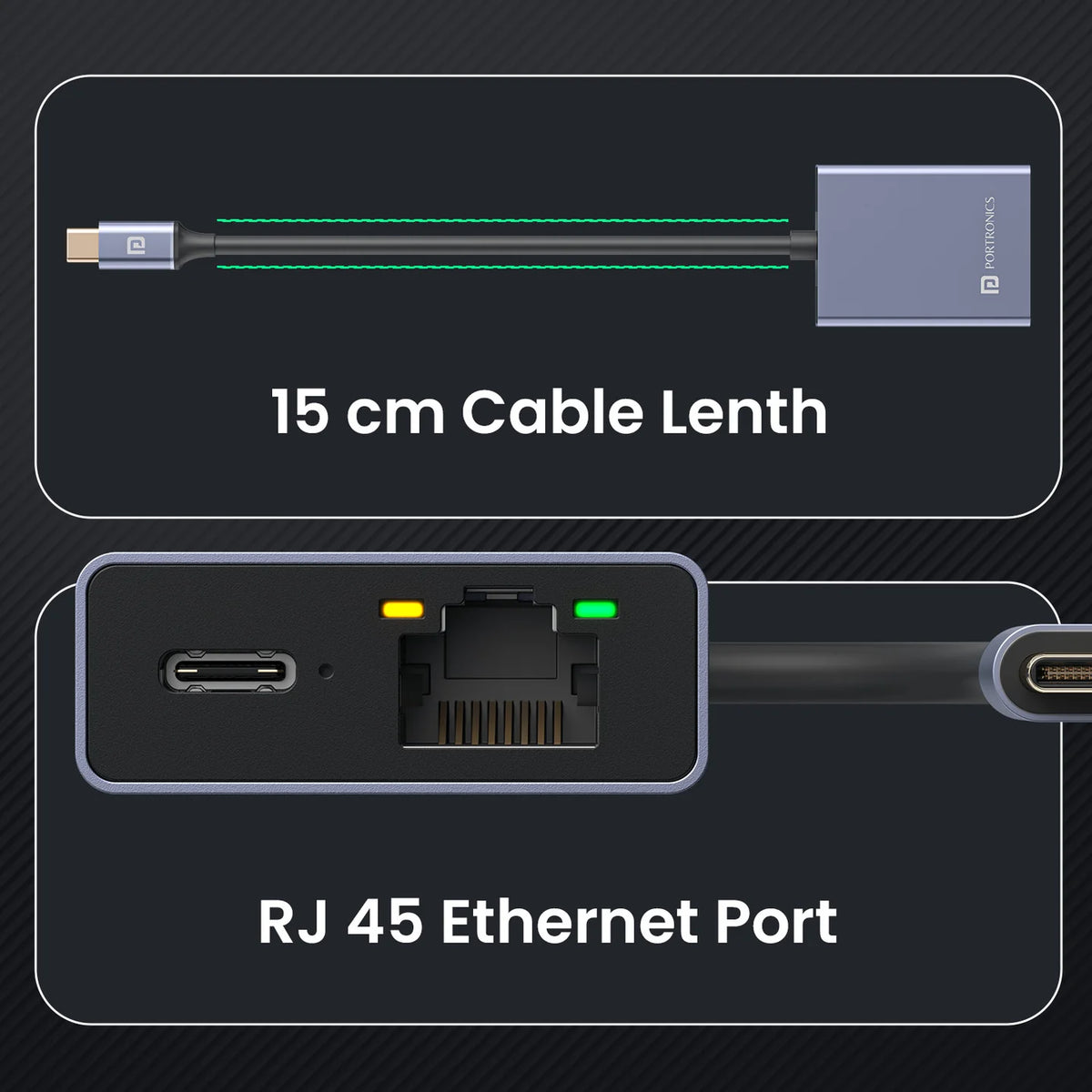 Mport 30M USB-C Ethernet Hub