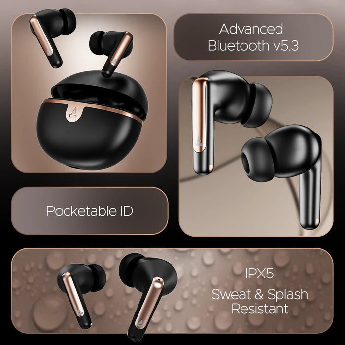 Airdopes 161 Elite ANC Wireless Earbuds #color_black