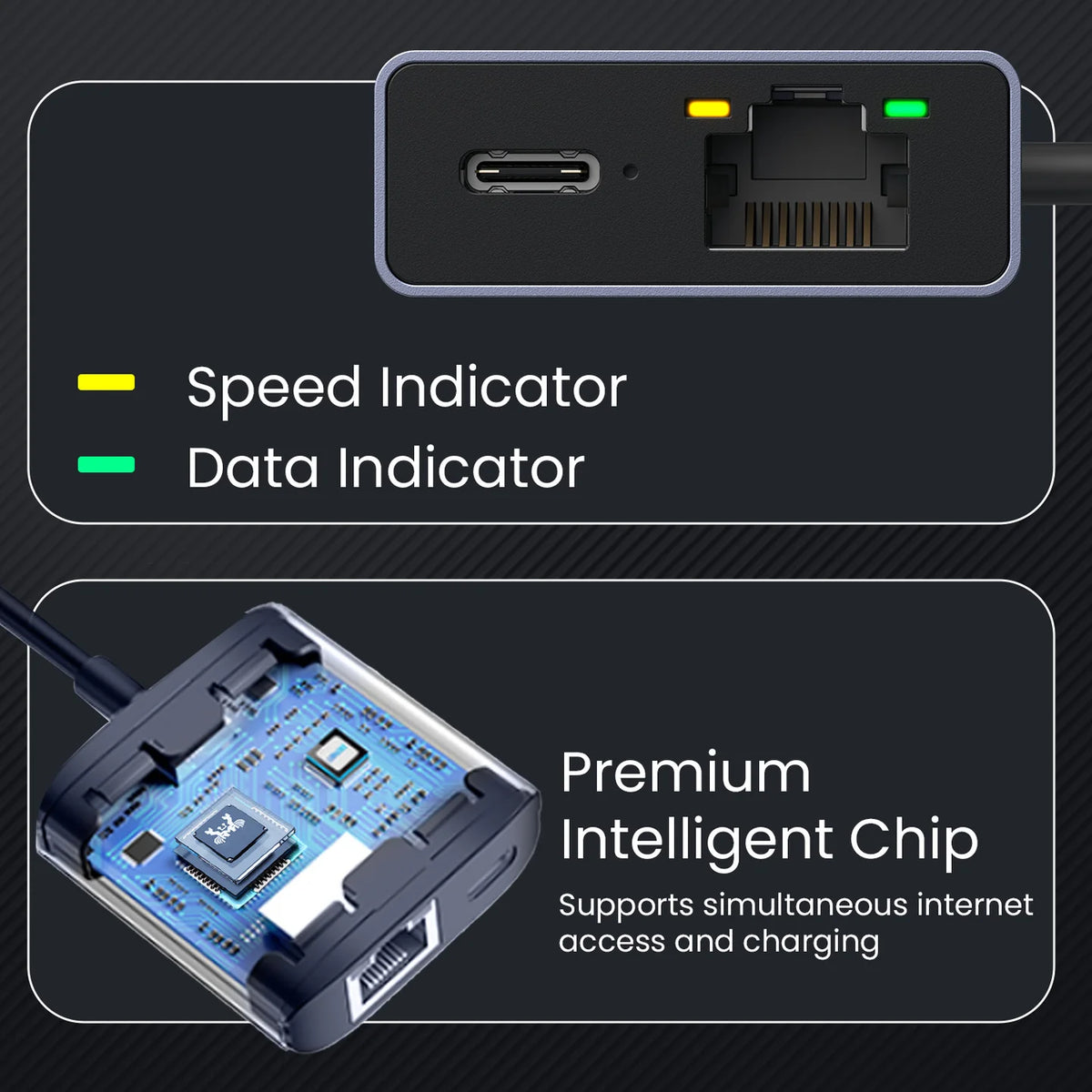 Mport 30M USB-C Ethernet Hub