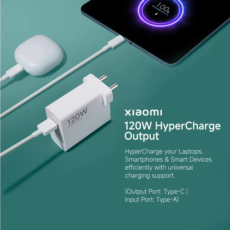 120W HyperCharge Power Adapter with USB Cable #color_white