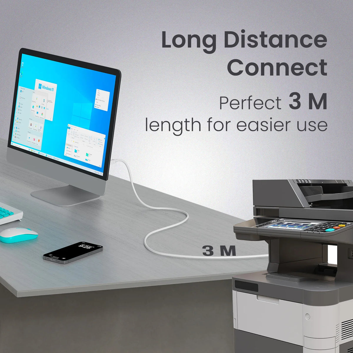 Printlink USB-A to USB-B Printer Cable