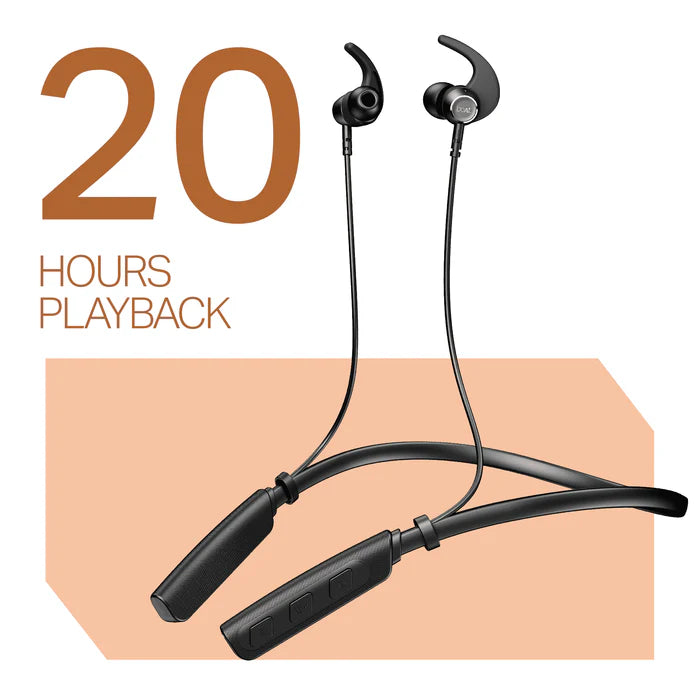 Rockerz 203 Magnetic Neckband #color_active-black