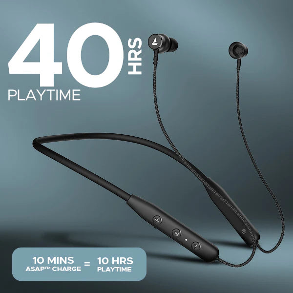 Rockerz 110 Magnetic Neckband #color_active-black