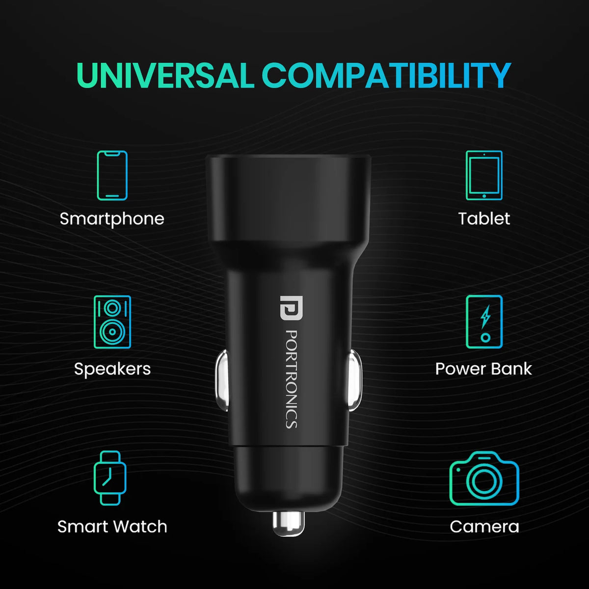 Car Power 80 DualPort Car Charger