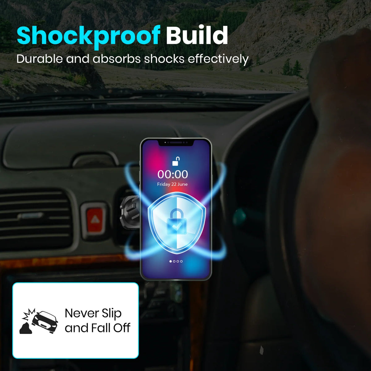 Mogun 4 Magnetic Car Phone Holder