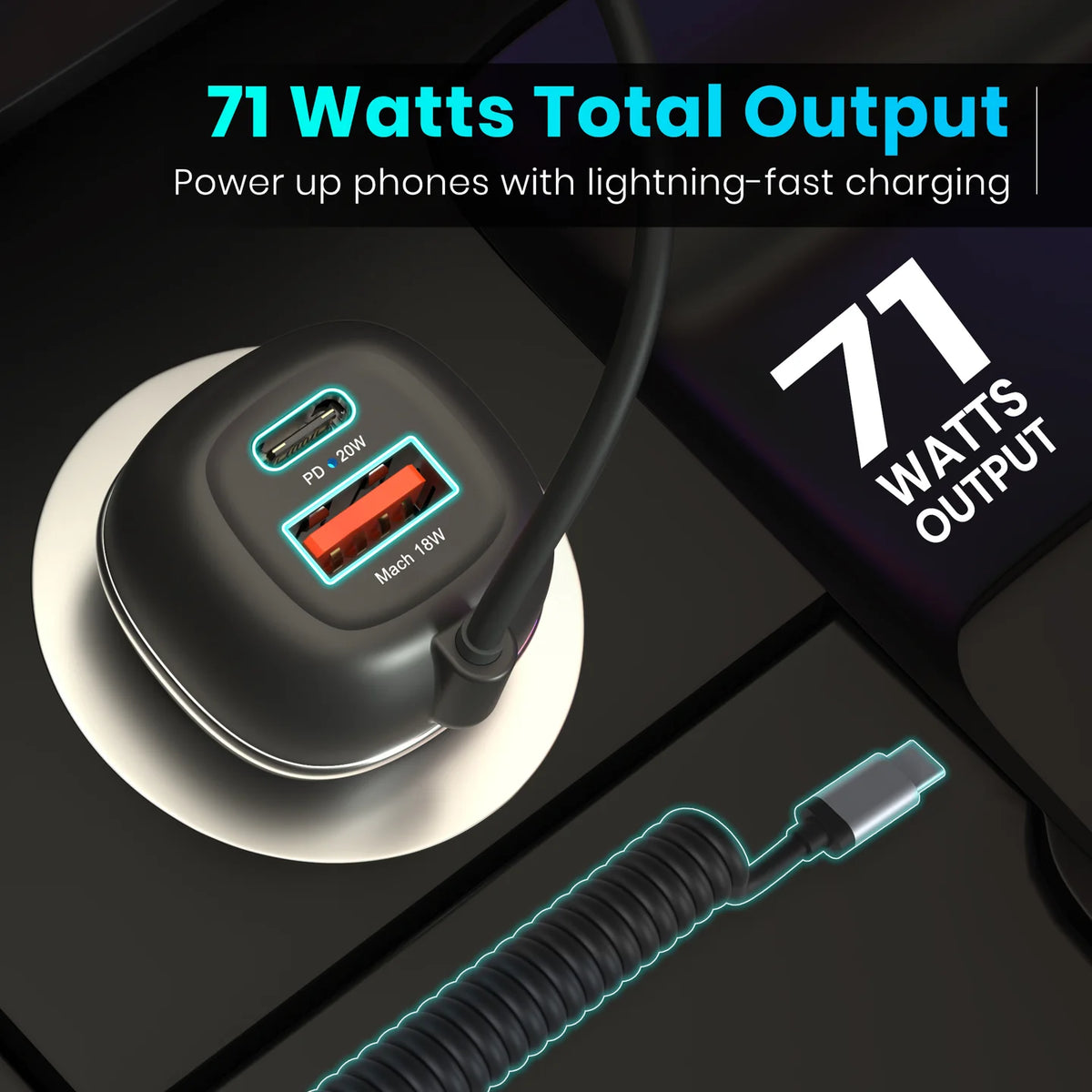 Car Power 1C USB-C Car Charger