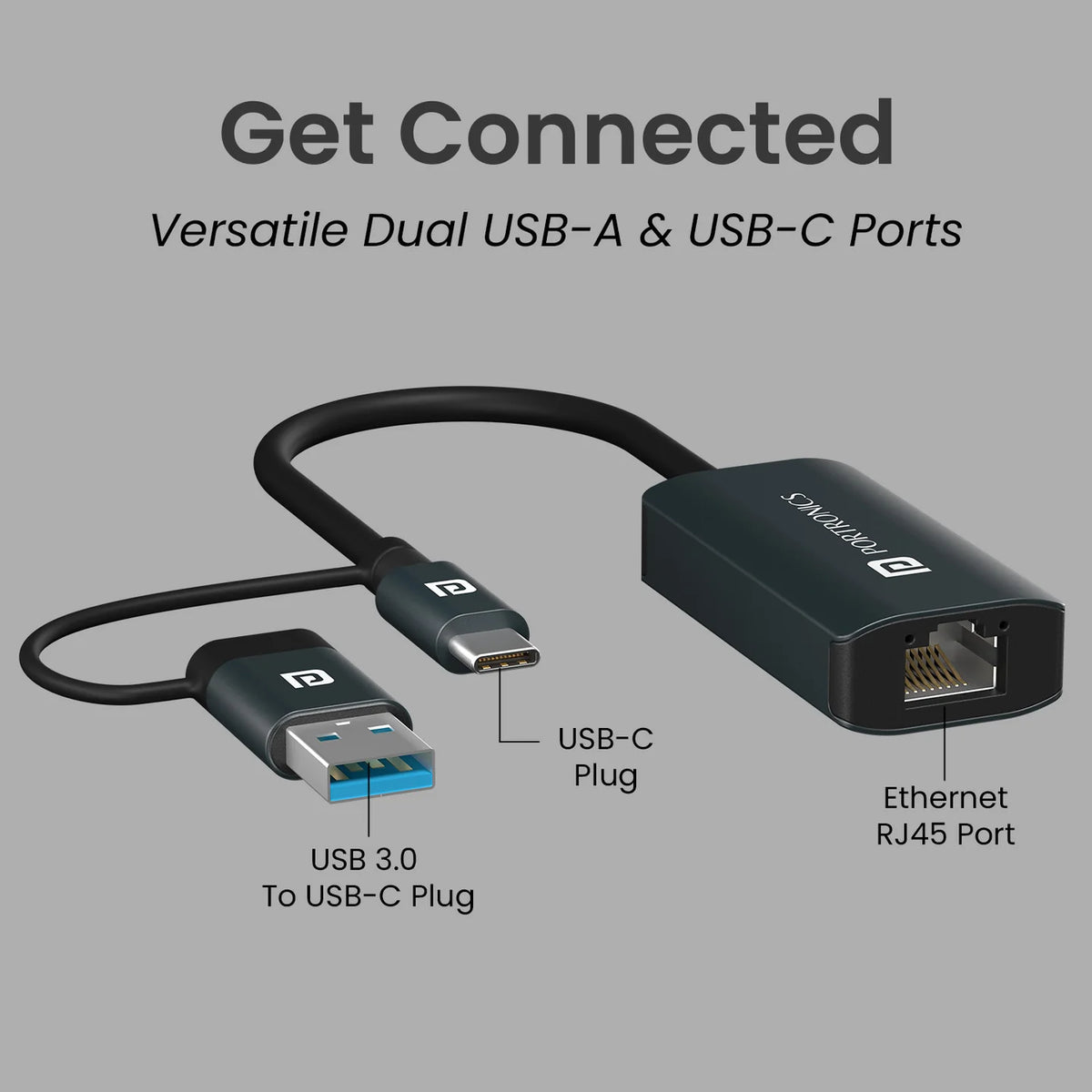 Mport X1 2-in-1 Ethernet Adapter