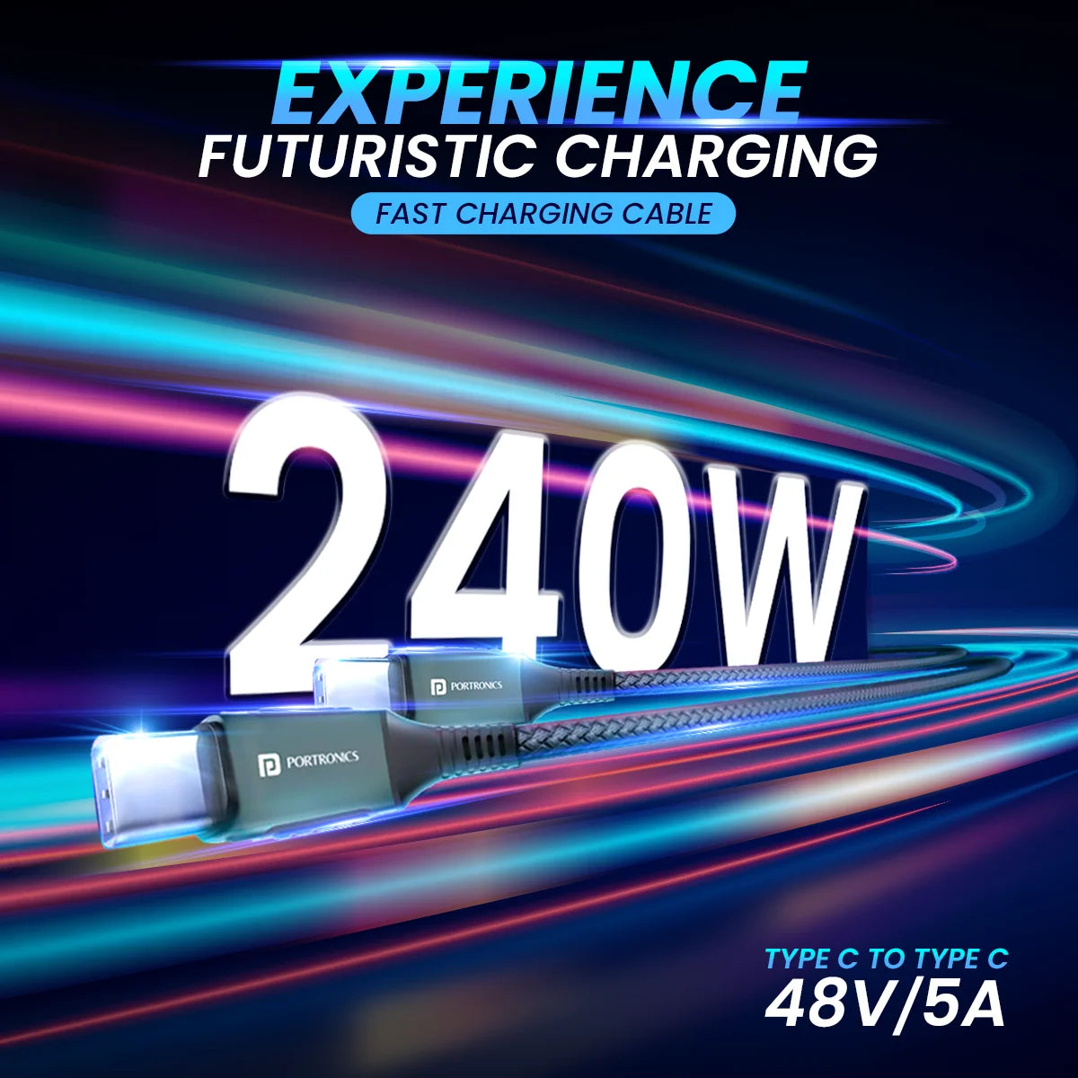 Konnect 240C 240W Type-C Charging Cable