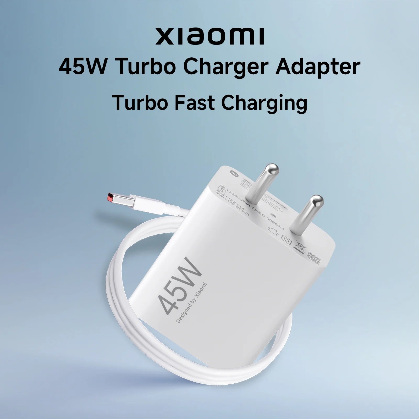 45W TurboCharge Power Adapter with USB Cable #color_white