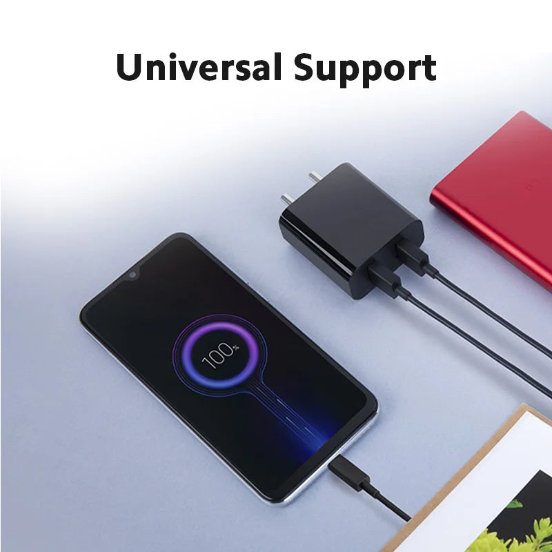 18W Dual USB-A Power Adapter #color_black
