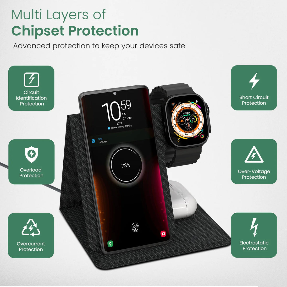 Freedom Fold 3 15W 3-in-1 Wireless Charger