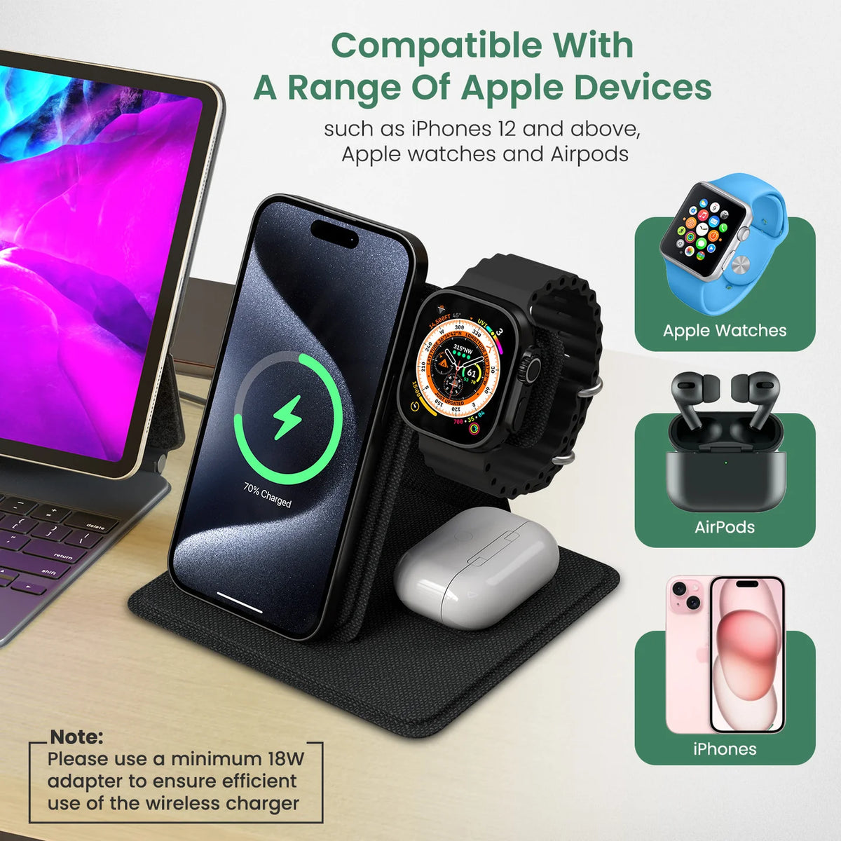 Freedom Fold 3 15W 3-in-1 Wireless Charger