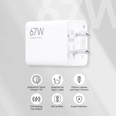 67W SonicCharge Power Adapter with USB Cable 