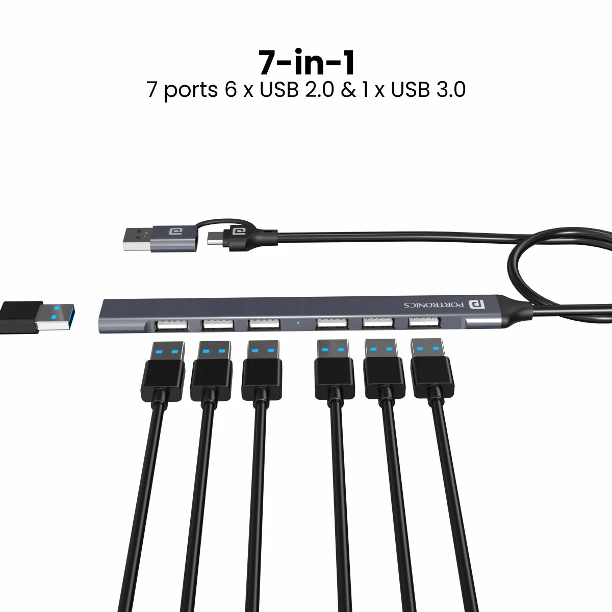 Mport 7 7-in-1 USB-C Hub