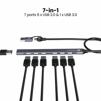Mport 7 7-in-1 USB-C Hub