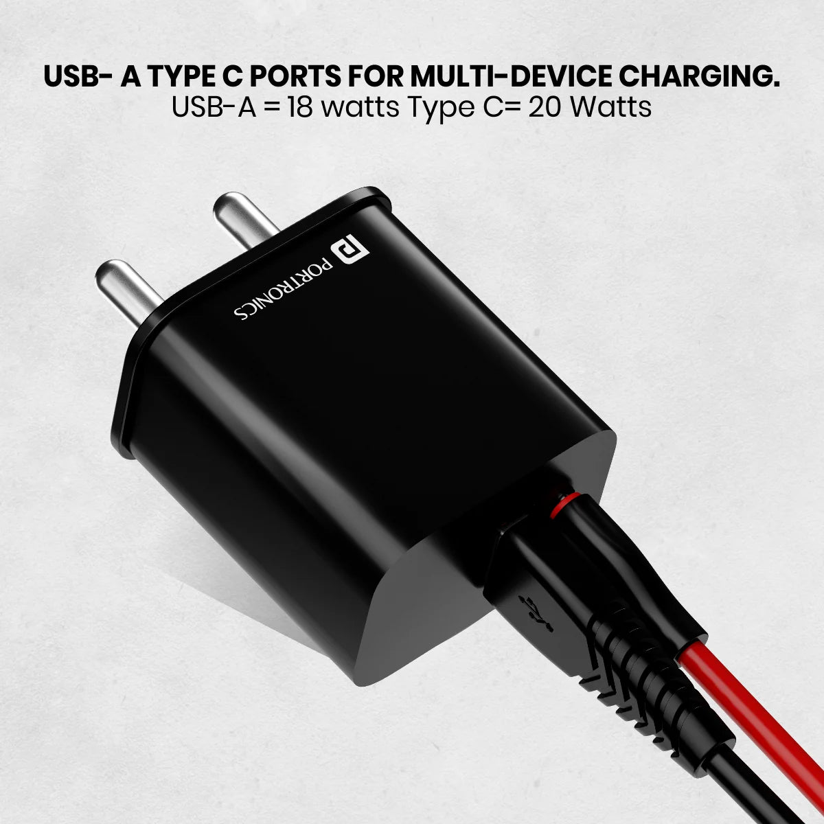 Adapto 20B 20W Dual Port Charger