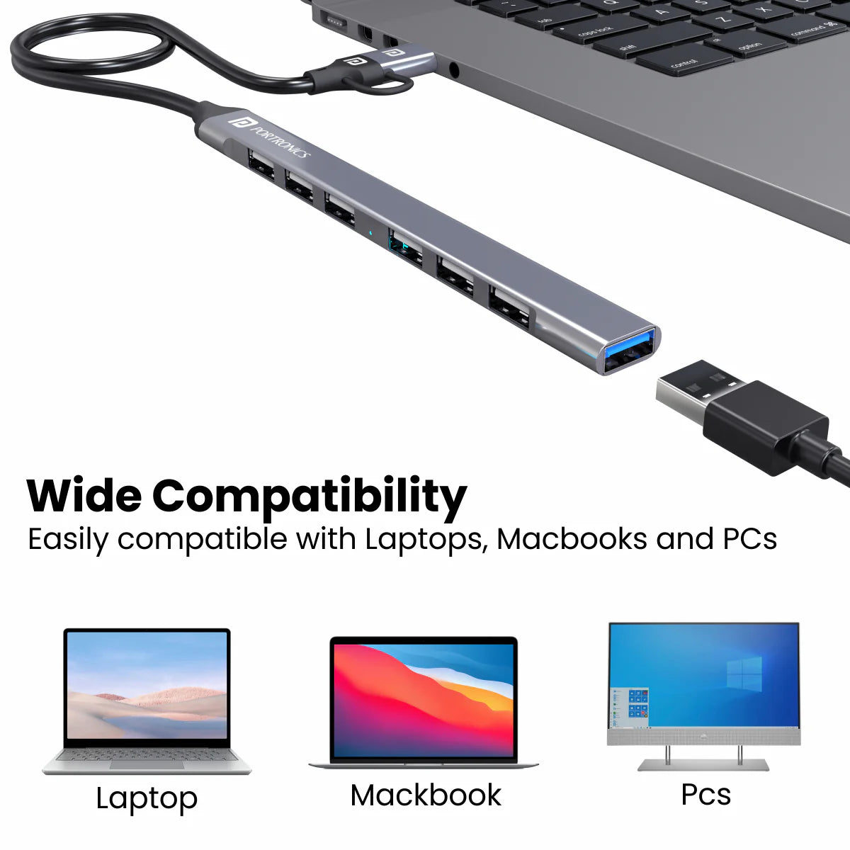 Mport 7 7-in-1 USB-C Hub