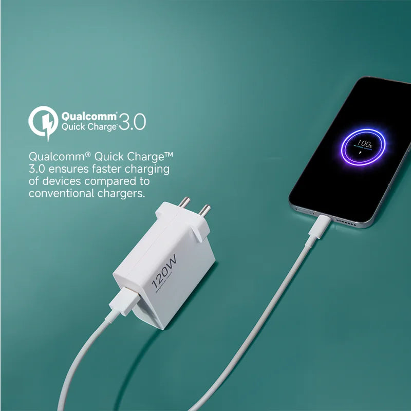 120W HyperCharge Power Adapter with USB Cable 