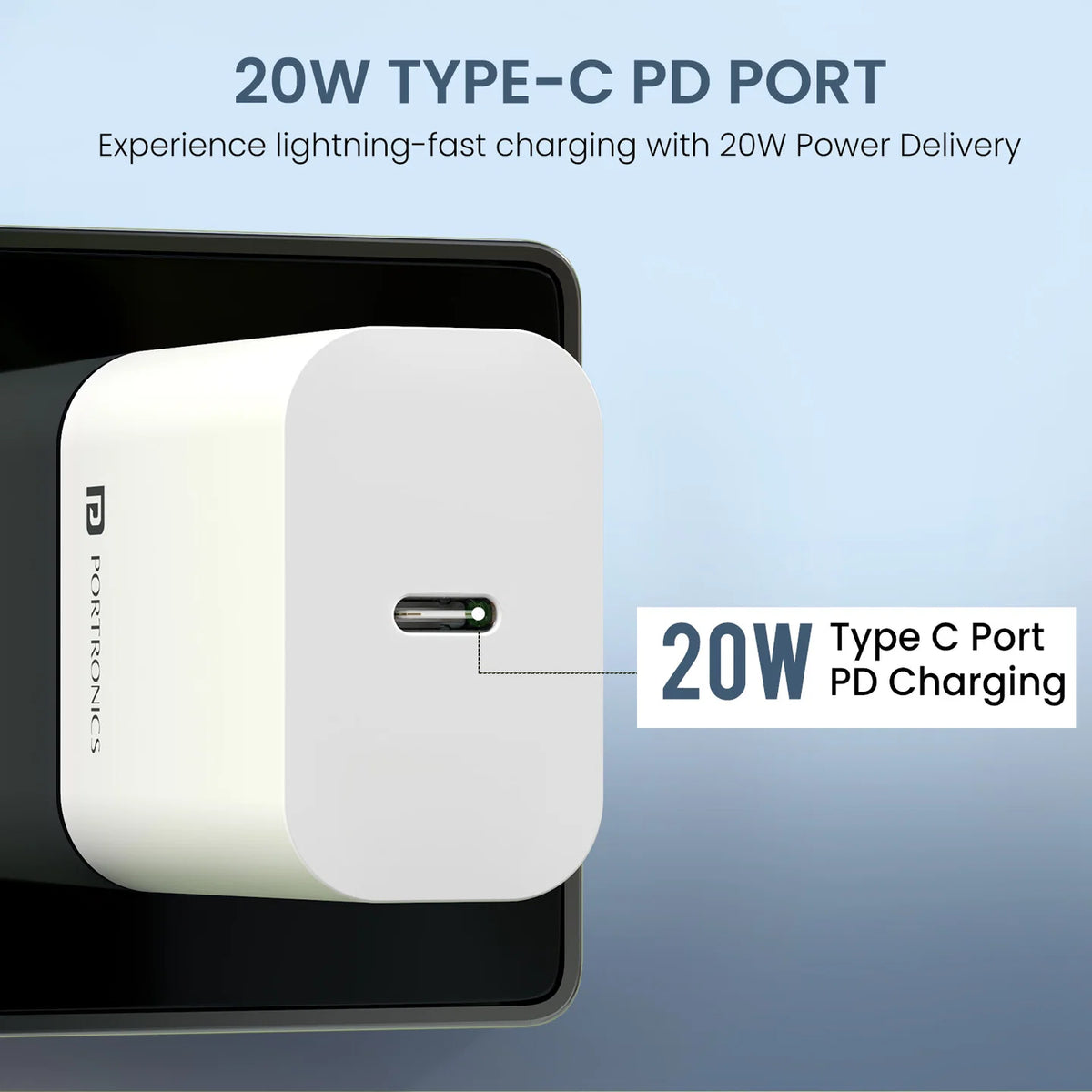 Adapto 20C 20W Type-C Fast Charger