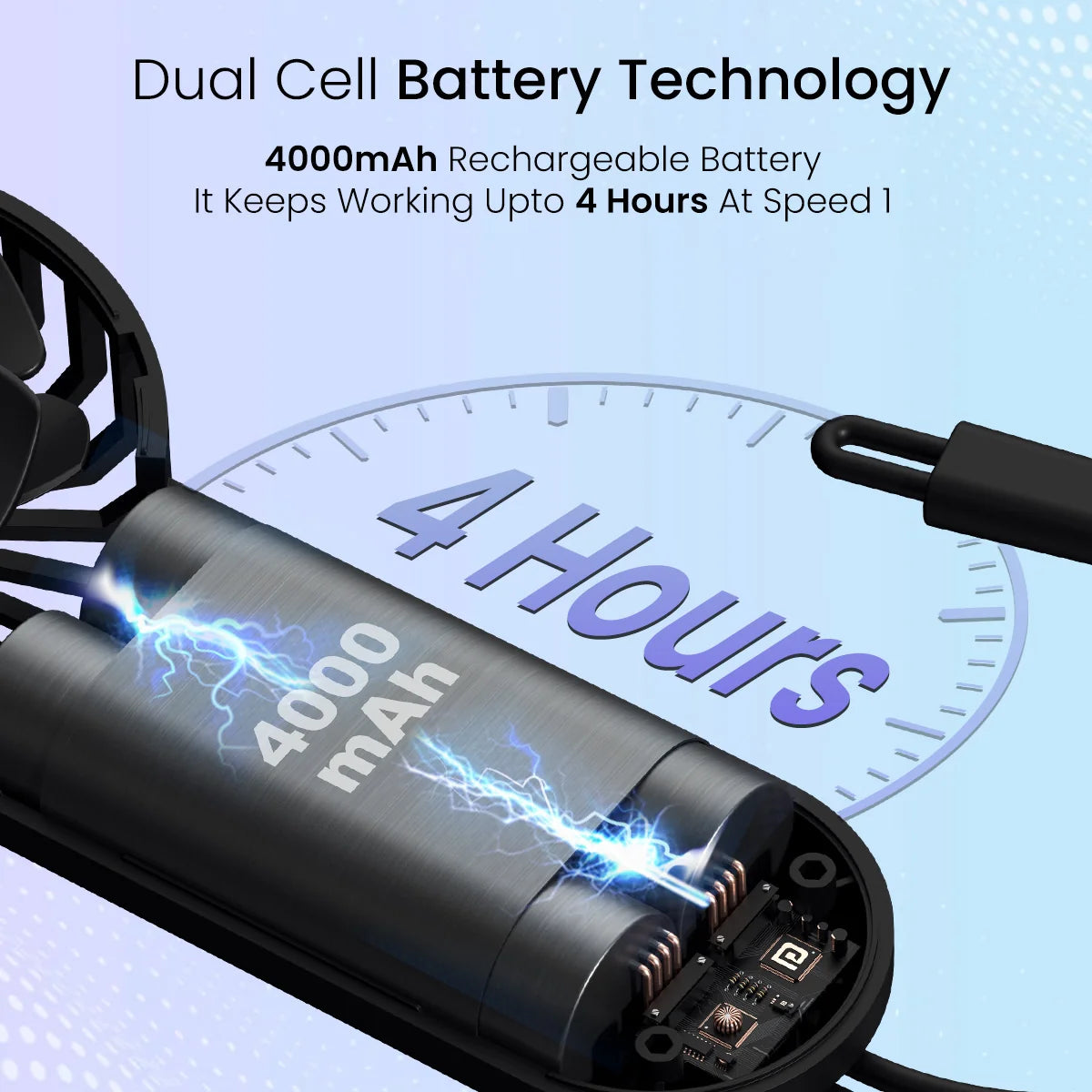 Dual Breeze 4000mAh Dual Motor Mini Fan