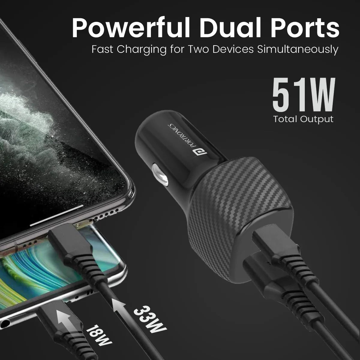 Car Power 6 Dual Port Car Charger
