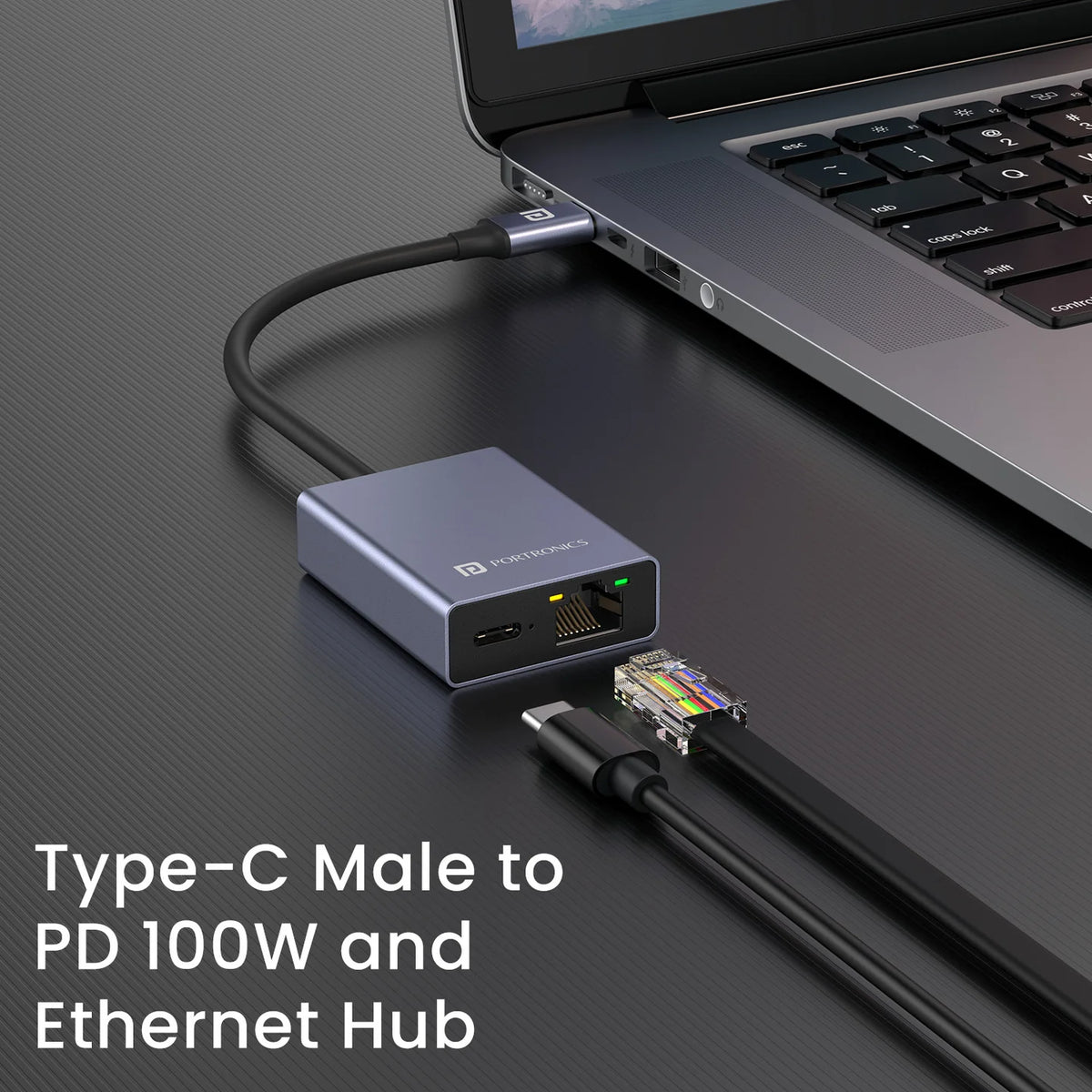 Mport 30M USB-C Ethernet Hub