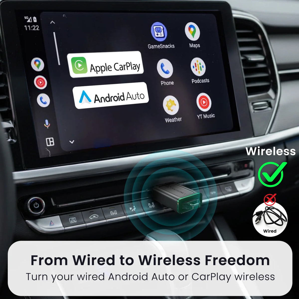 Tune Lite Wireless CarPlay Android Auto Adapter