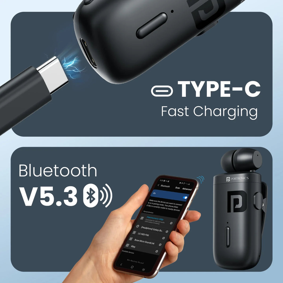 Harmonics Klip 6 Wireless Clip Earphone
