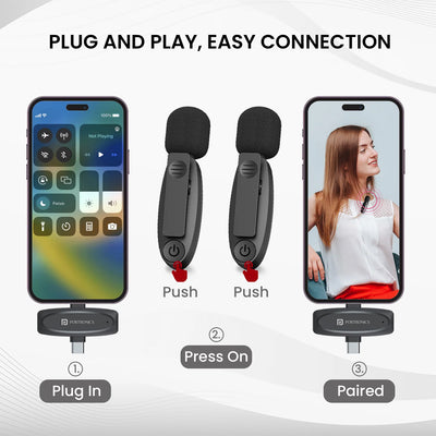 Vlogmate Wireless Lavalier Microphone Kit