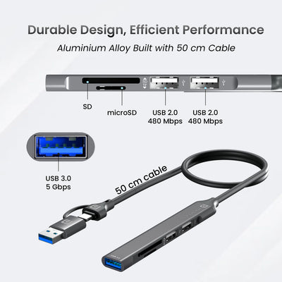 Mport 31 Plus 5-in-1 USB Hub