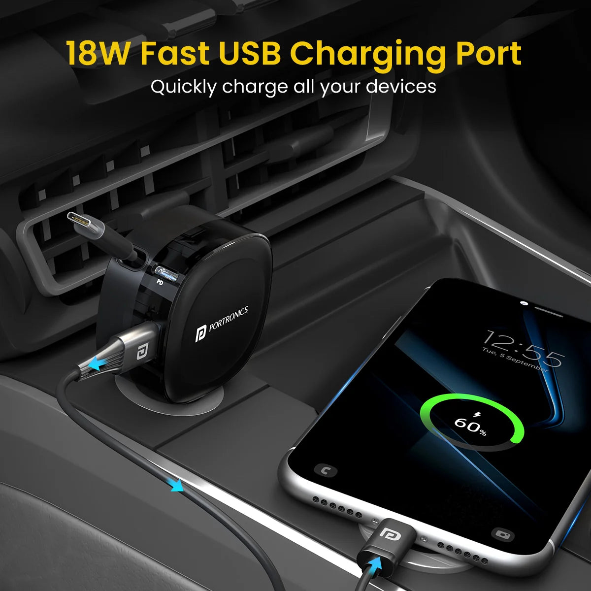 Car Power Flexo Fast Car Charger