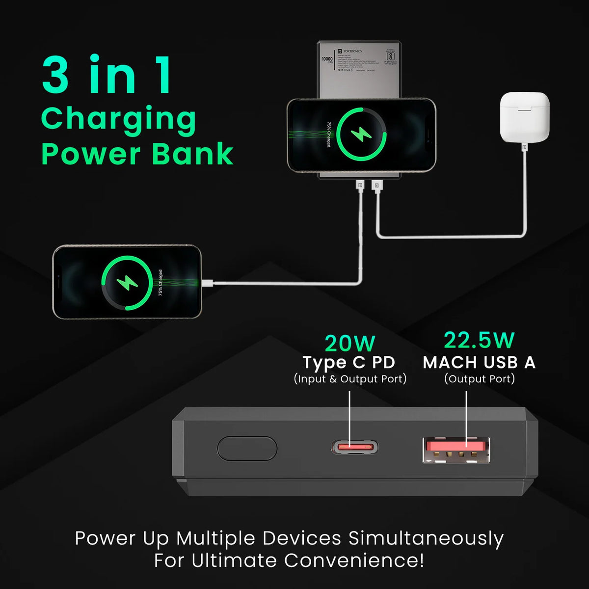 Luxcell MagClick 10K 10000mAh Magnetic Powerbank