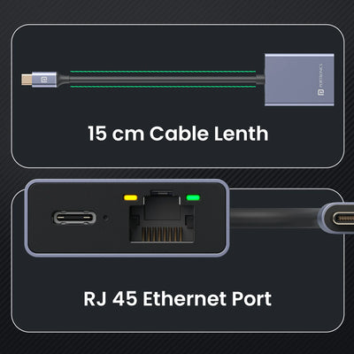 Mport 30M USB-C Ethernet Hub