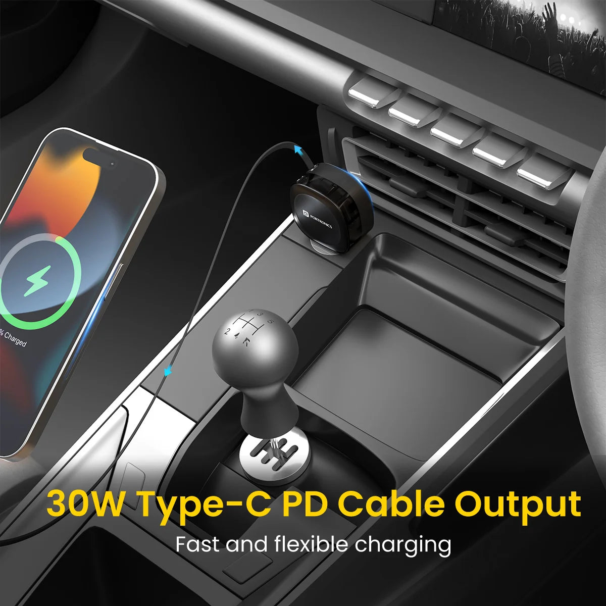 Car Power Flexo Fast Car Charger