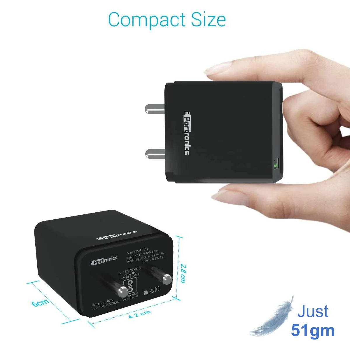 Adapto One 18W USB Fast Charger