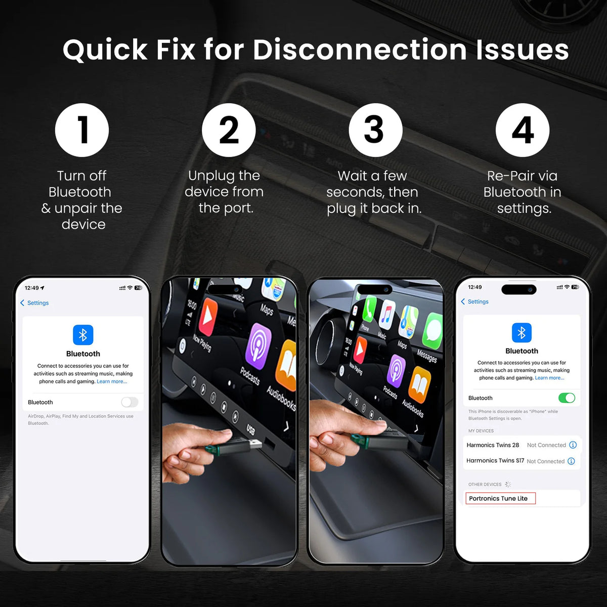 Tune Lite Wireless CarPlay Android Auto Adapter