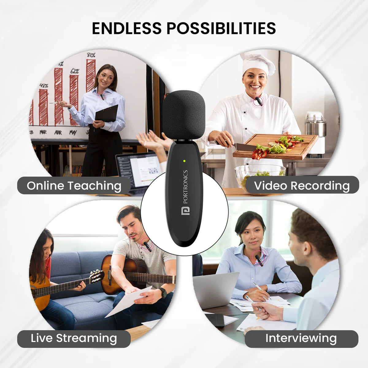 Vlogmate Wireless Lavalier Microphone Kit