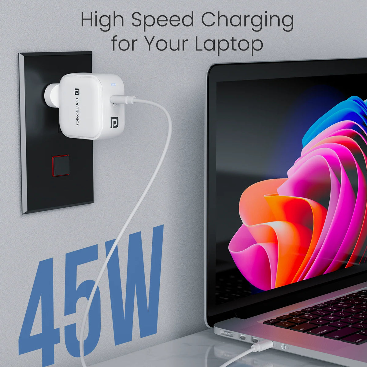 Adapto 45C 45W GaN Type-C Charger