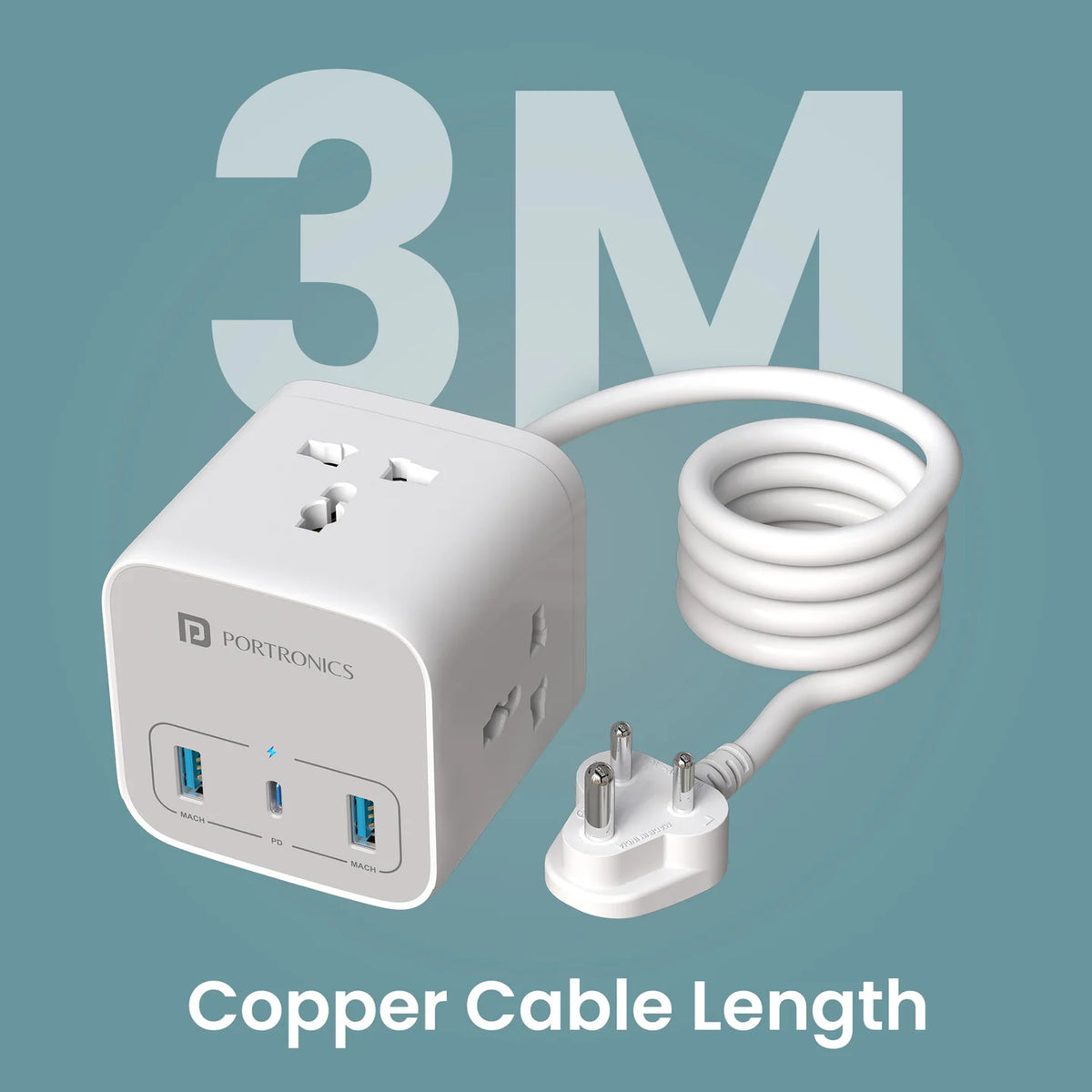 6-in-1 Desktop Power Strip Volt 20