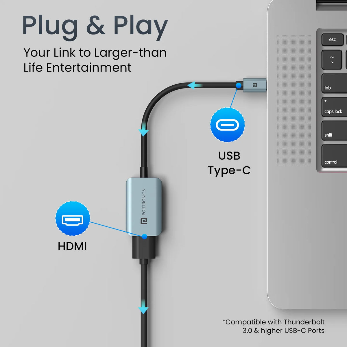 Mport X Type-C HDMI Adapter