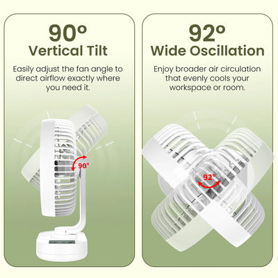 Airloop 4000mAh Automatic Oscillating Table Fan