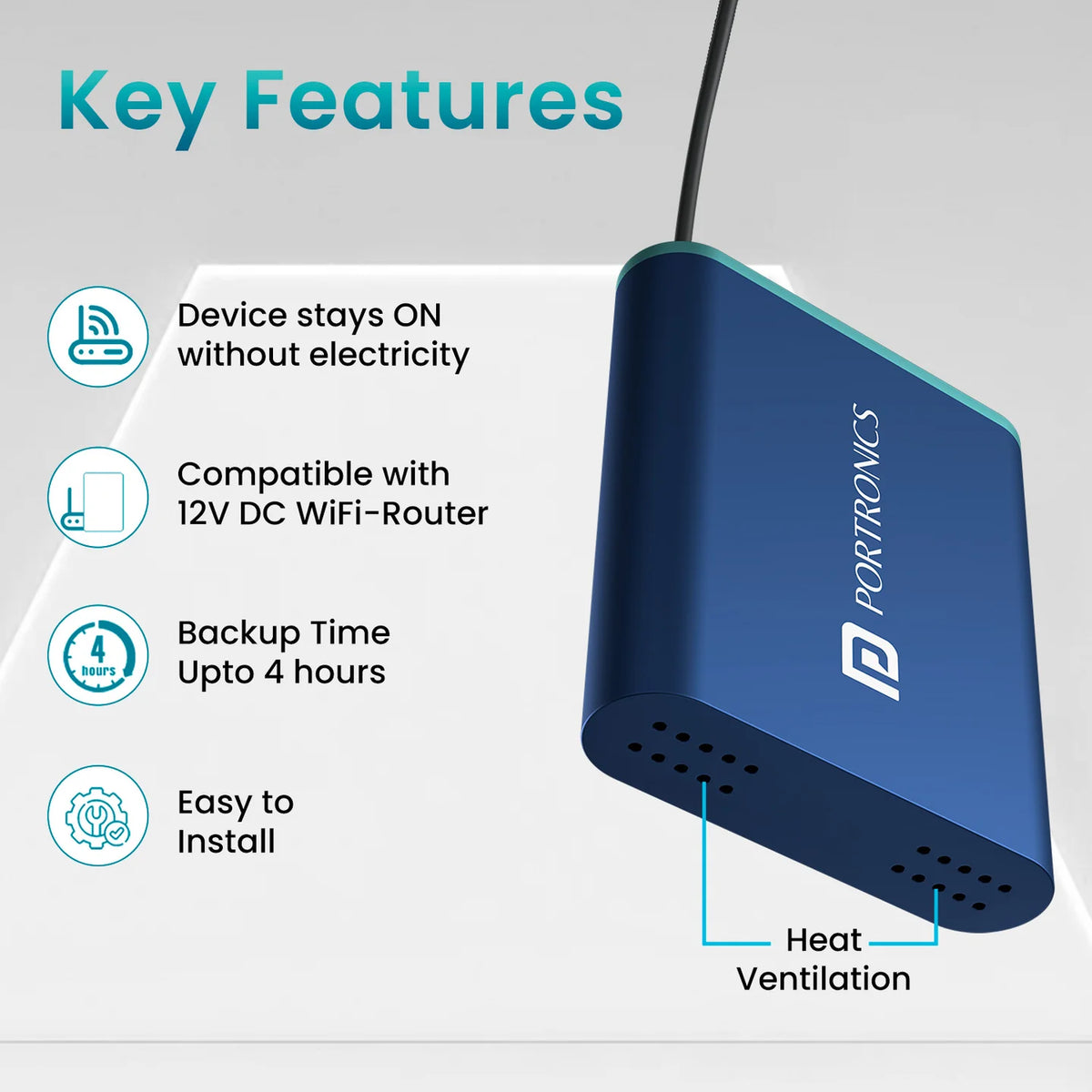 Power Plus 2000mAh Wi-Fi Router UPS