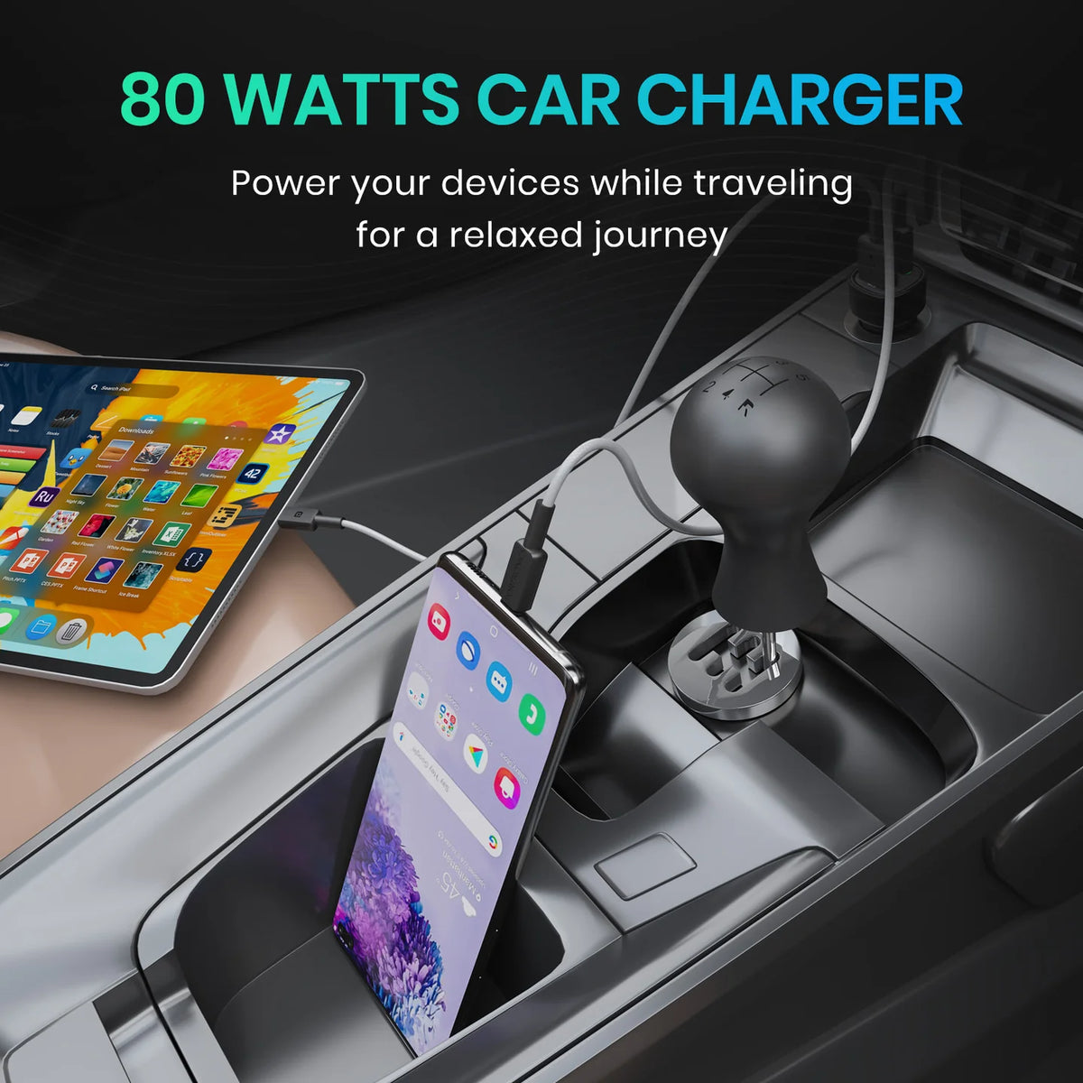 Car Power 80 DualPort Car Charger