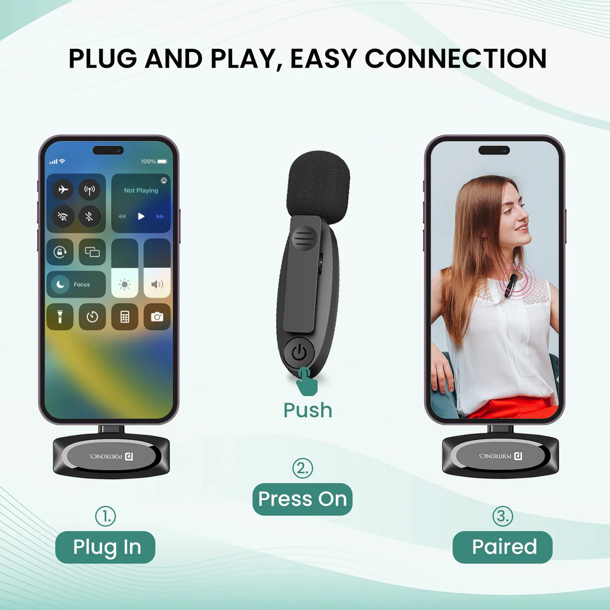 Dash 7 Type-C Wireless Lapel Microphone
