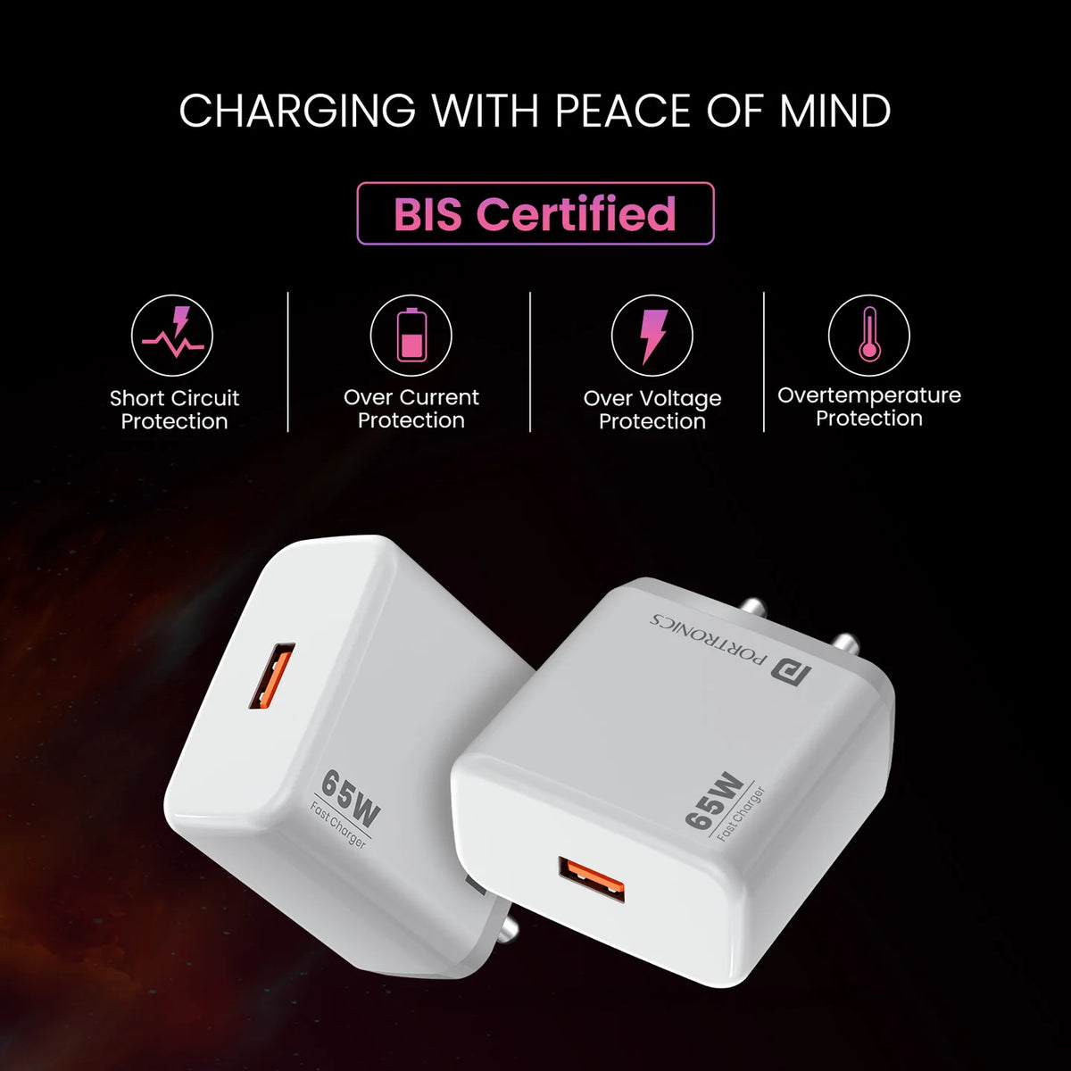 Adapto 65A 65W SuperVOOC Fast Charger