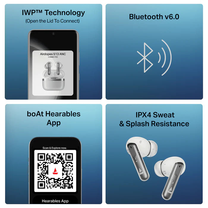 Airdopes 513 Prime ANC Wireless Earbuds 
