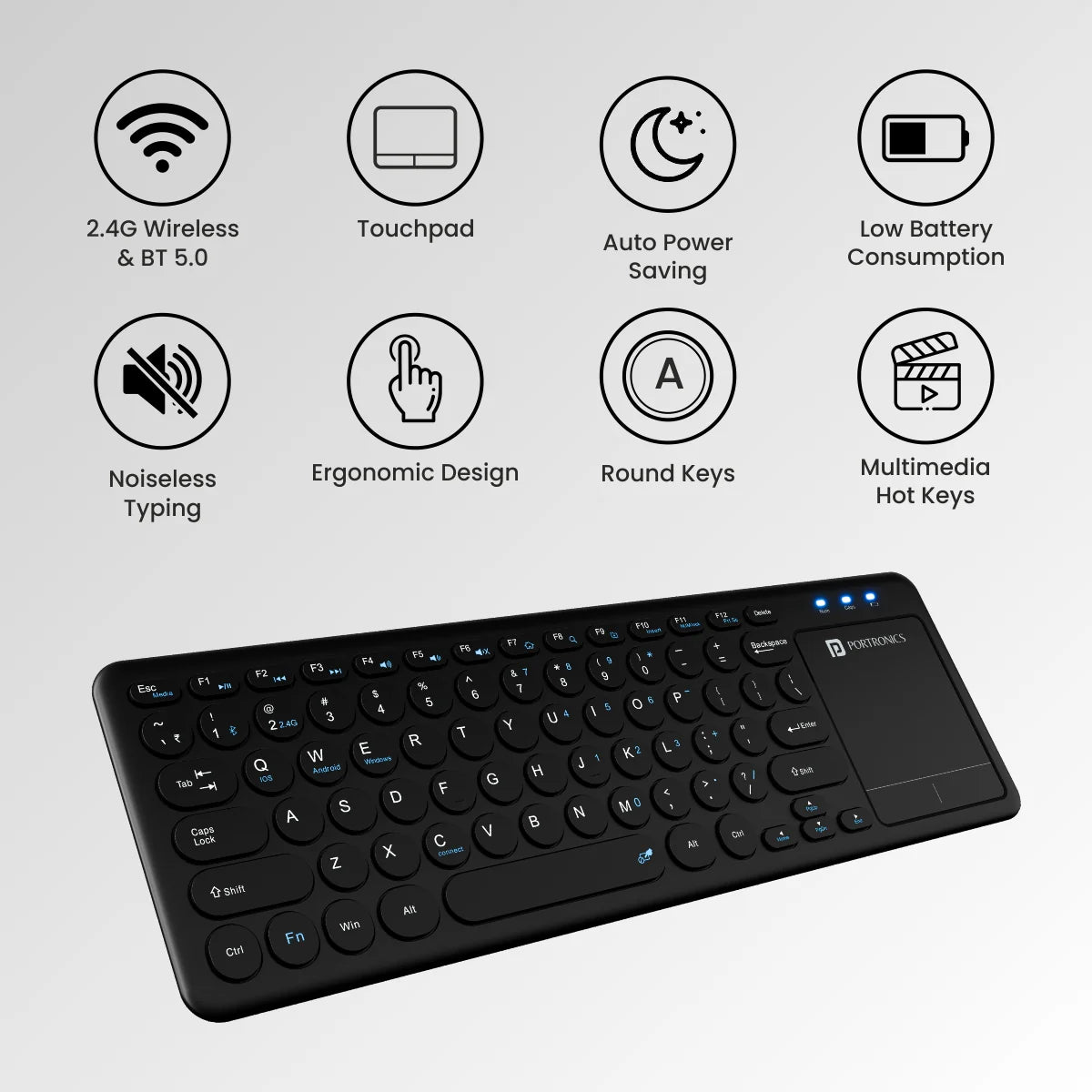 Bubble Pro Wireless Keyboard Touchpad